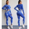 Мармуровий комплект Crop top+Leggings marble 03